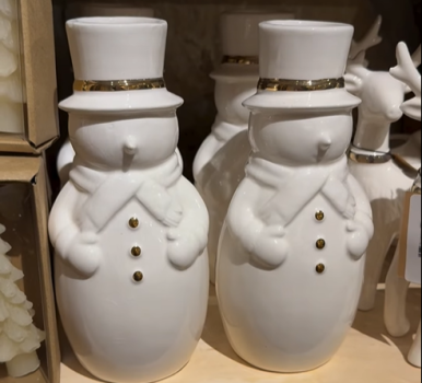 ceramic snowmen - Burkholder Holiday Market