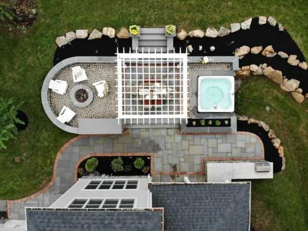 Aerial of patio layout
