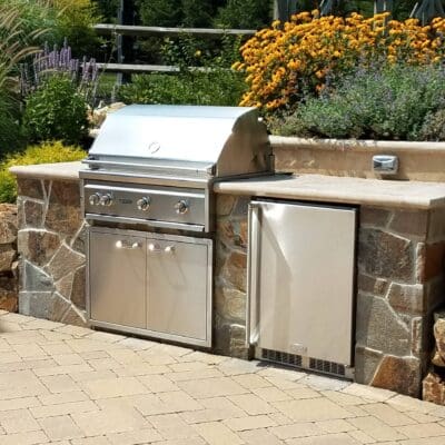 Copy of Kitchens a Grills - Prince natural stone fridge a grill